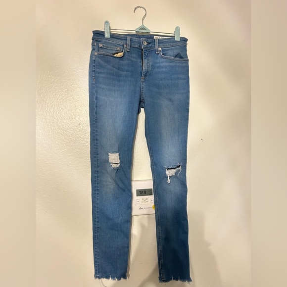 rag & bone Denim - Rag & bone CATE MID- RISE ANKLE SKINNY JEANS color BOWERY